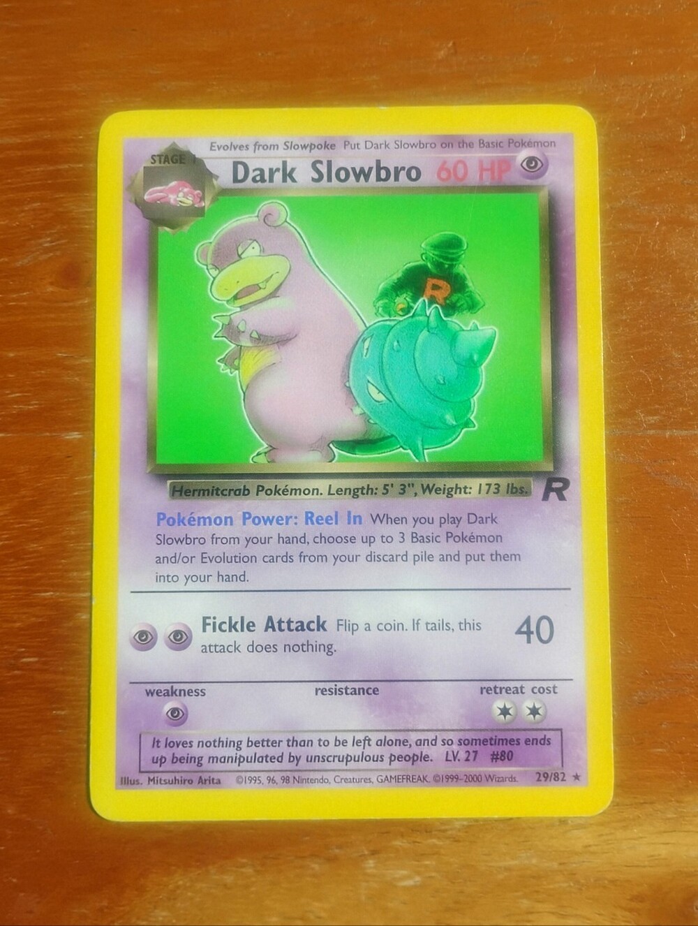 LP WOTC 2000 Dark Slowbro 29/82 Team Rocket Set Pokemon Card